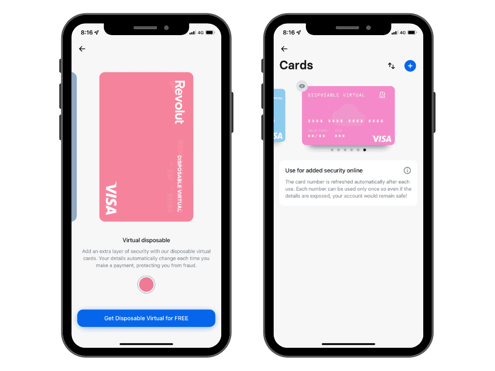 revolut virtual disposable cards