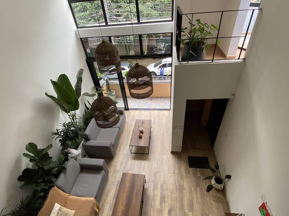 living room vecino coliving
