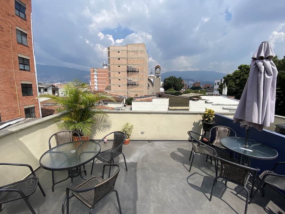 rooftop terrace balu coliving medellin