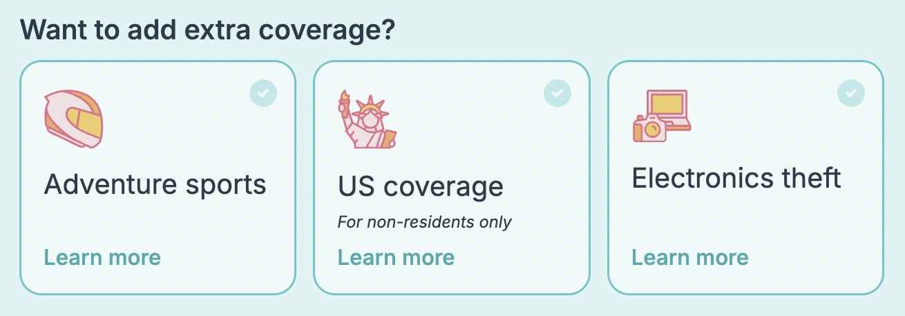 optional safetywing extras