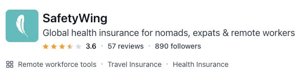 safetywing latest product hunt rating