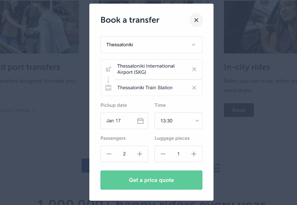 thessaloniki booking process