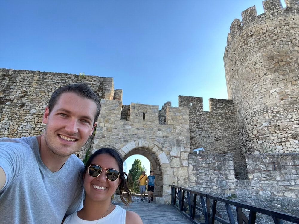 Matthew And Ashley In Front Of Belgrade Fortress